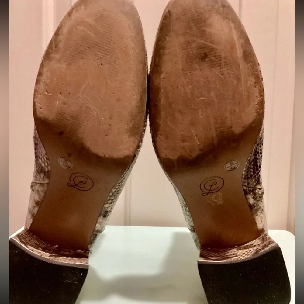 Chinese Laundry Women’s Size 9 Block Heel Snake Skin Daria Ankle Booties EUC - Picture 6 of 11